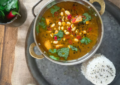 Ian Haste’s Sweetpotato Yellow Curry with Peanuts and Coriander