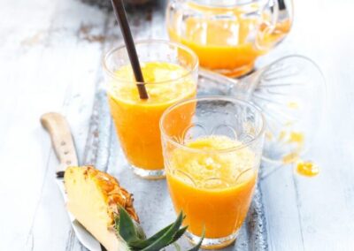 Sweetpotato Smoothie with Pineapple and Coconut Water