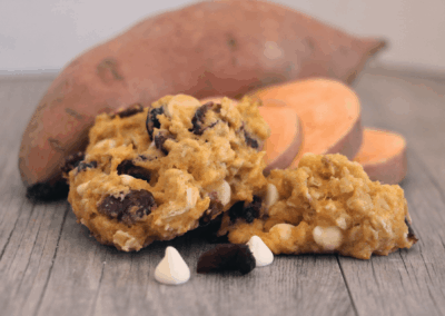 Sweetpotato Cranberry White Chocolate Oatmeal Cookies