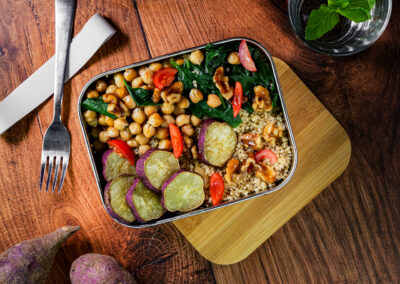 Sweetpotato, Chickpea and Baby Spinach Lunch Box