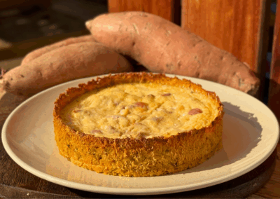 Sweetpotato Crust Quiche
