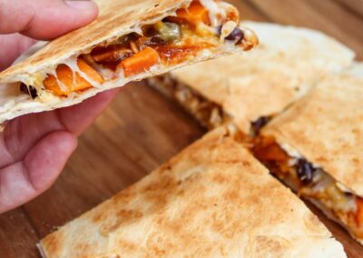BBQ Chicken and Sweetpotato Quesadilla