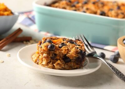 Sweetpotato Blueberry Baked Oatmeal