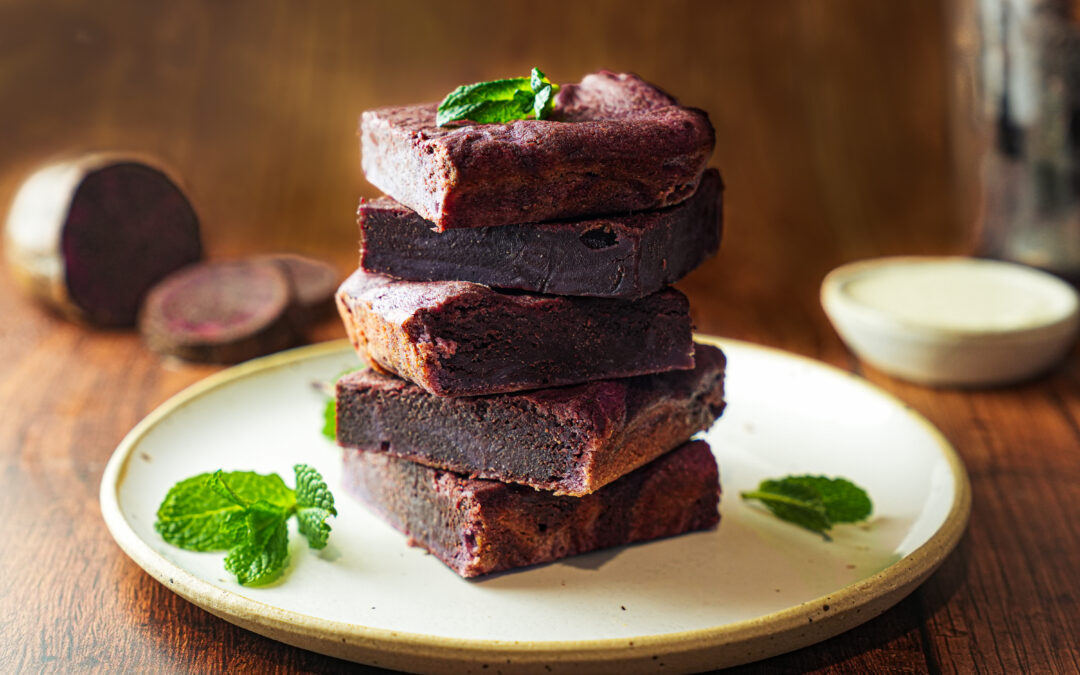 Purple Sweetpotato Brownie