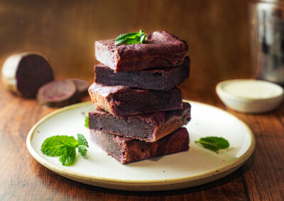 Purple Sweetpotato Brownie