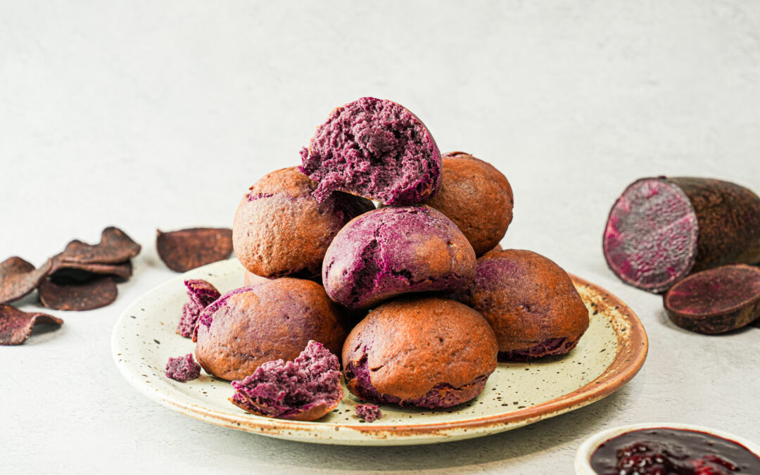 Purple Sweetpotato Dough Balls